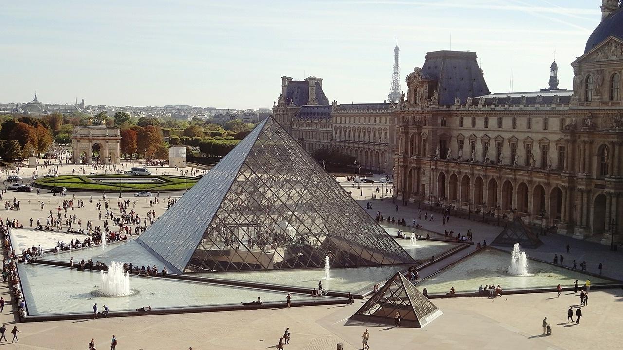 卢浮宫博物馆鸟瞰图